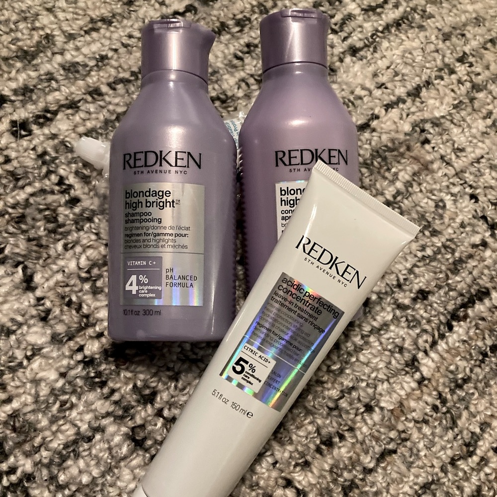 Redken professional product bundle with high bright and acidic concentrate
